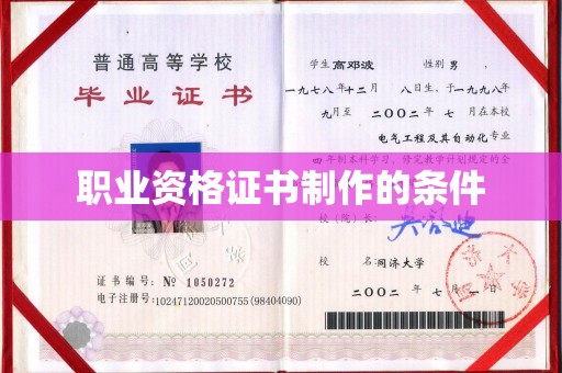 玛多职业资格证书制作的条件