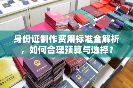 玛多身份证制作费用标准全解析，如何合理预算与选择？