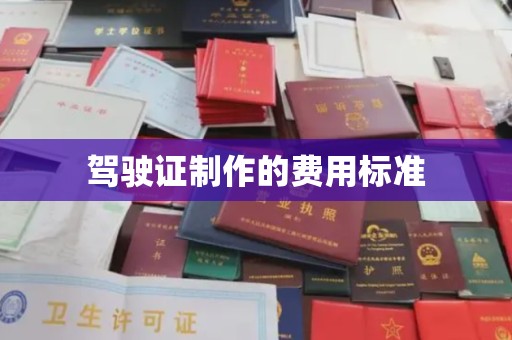 玛多驾驶证制作的费用标准