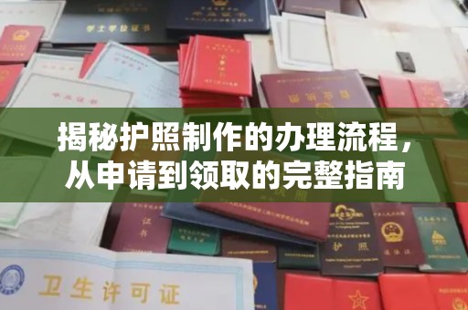 玛多揭秘护照制作的办理流程，从申请到领取的完整指南