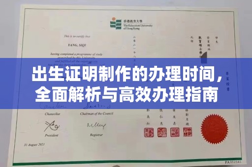 玛多出生证明制作的办理时间，全面解析与高效办理指南