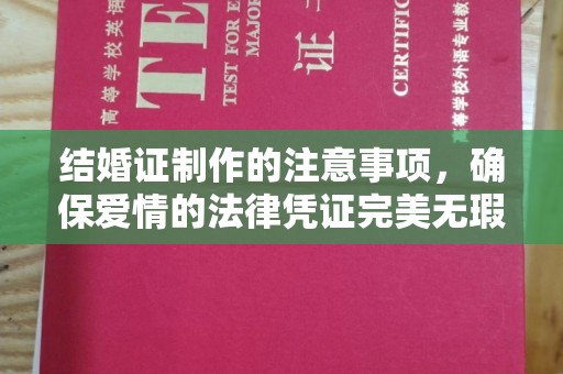玛多结婚证制作的注意事项，确保爱情的法律凭证完美无瑕