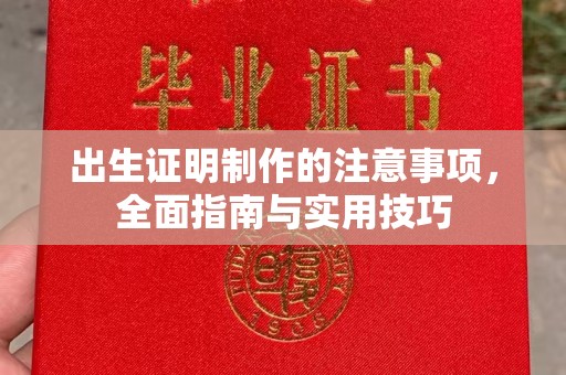 玛多出生证明制作的注意事项，全面指南与实用技巧