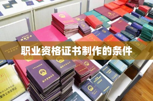 玛多职业资格证书制作的条件