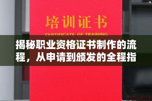 玛多揭秘职业资格证书制作的流程，从申请到颁发的全程指南