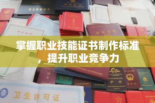 玛多掌握职业技能证书制作标准，提升职业竞争力