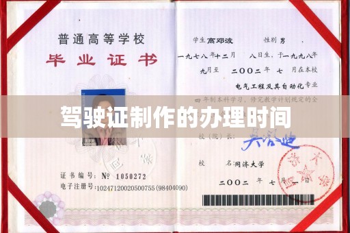 玛多驾驶证制作的办理时间