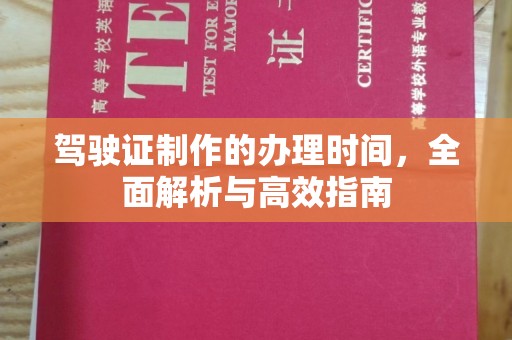 玛多驾驶证制作的办理时间，全面解析与高效指南
