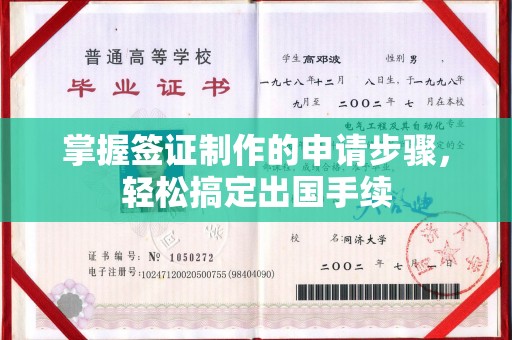 玛多掌握签证制作的申请步骤，轻松搞定出国手续