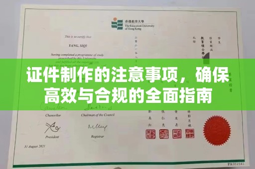 玛多证件制作的注意事项，确保高效与合规的全面指南