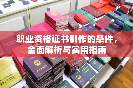 玛多职业资格证书制作的条件，全面解析与实用指南