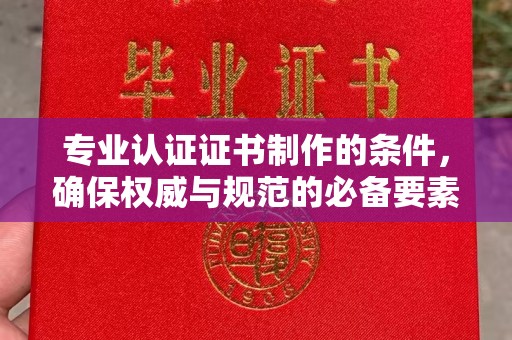 玛多专业认证证书制作的条件，确保权威与规范的必备要素