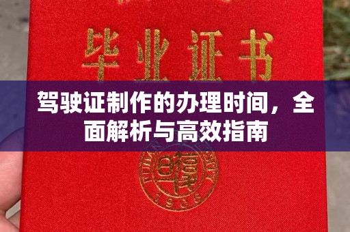玛多驾驶证制作的办理时间，全面解析与高效指南